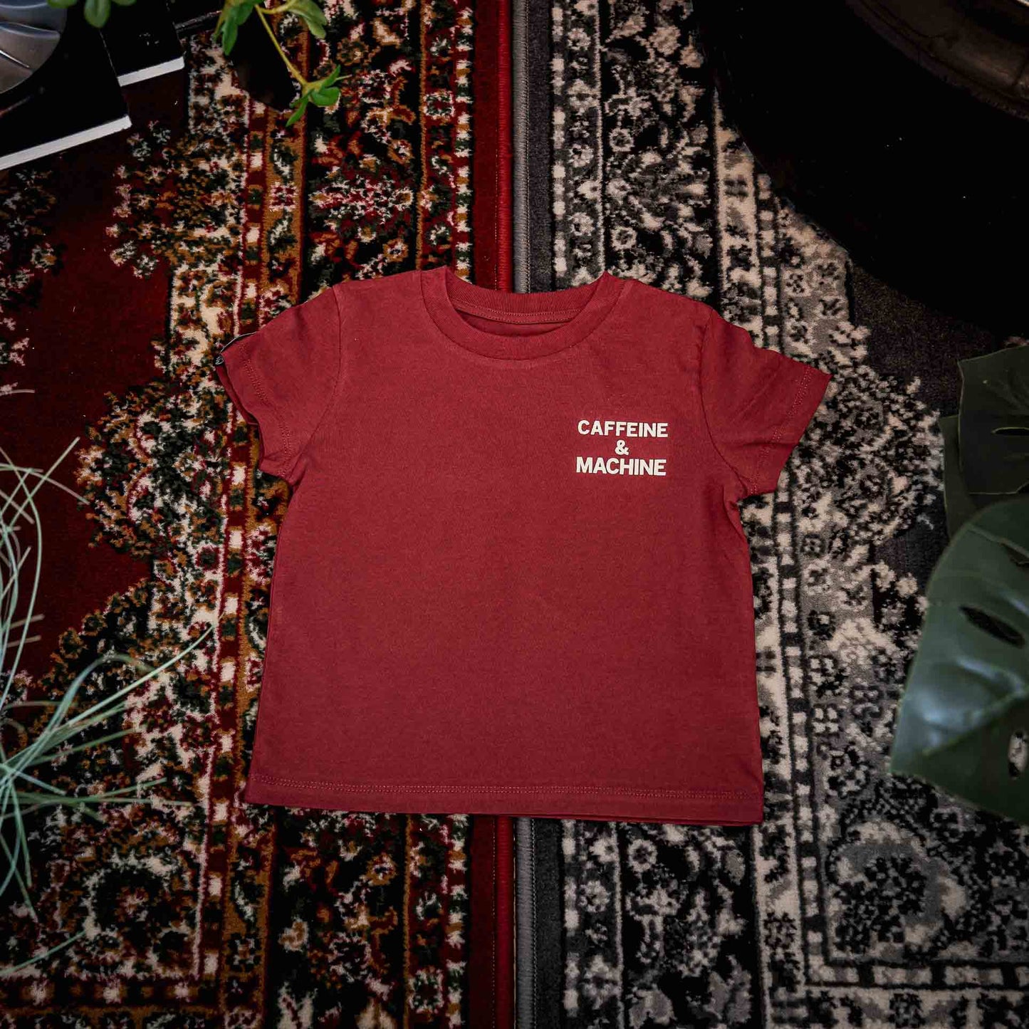 The Hill. Kids Tee. Burgundy