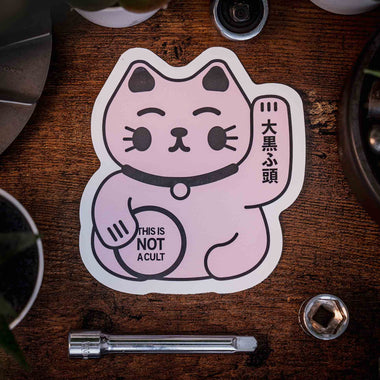 Daikoku Cult Cat.Pink. Sticker