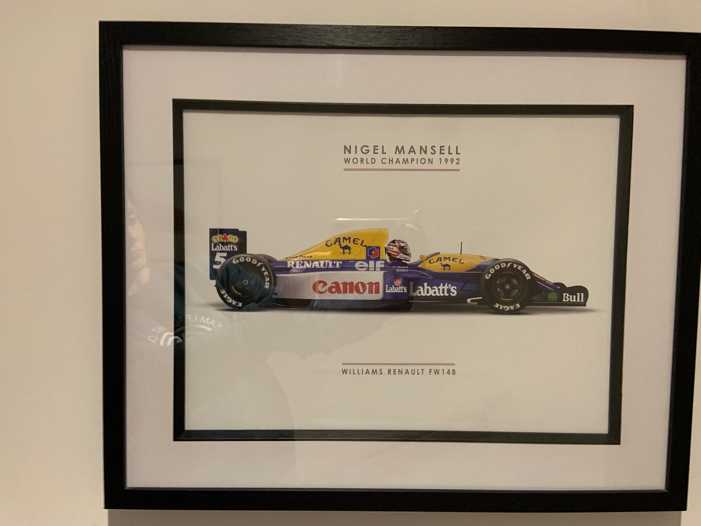 Mansell. F1 car. By David Winter